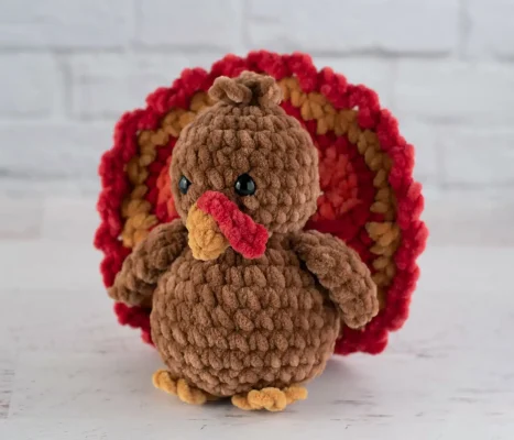 Toby the Crochet Turkey – Handmade Amigurumi Stuffed Toy – Thanksgiving Gift Decor