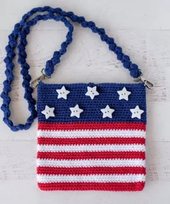 Star Spangled Crochet Flag Bag