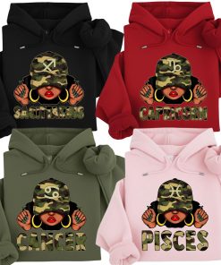 Full 12 Zodiac Camo Hoodie | All Zodiac Signs Graphic With Bold Camo Pattern | Trendy, Mystical And Urban-Inspired | Perfect For Zodiac Lovers, Astrology Fans And Streetwear Style Enthusiasts | Unisex Long Sleeve Hoodie For Men And Women